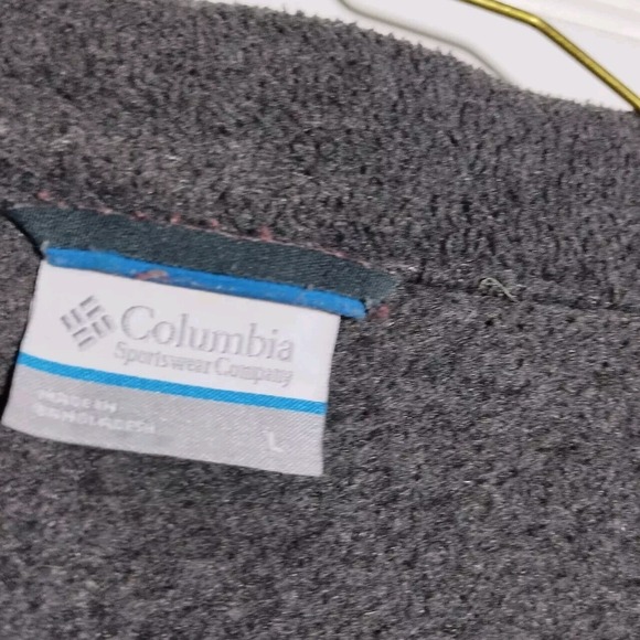 Columbia Jacket Mens L‎ Gray Full Zip Fleece Jacket Soft Shell Zippered Pockets - Picture 3 of 6